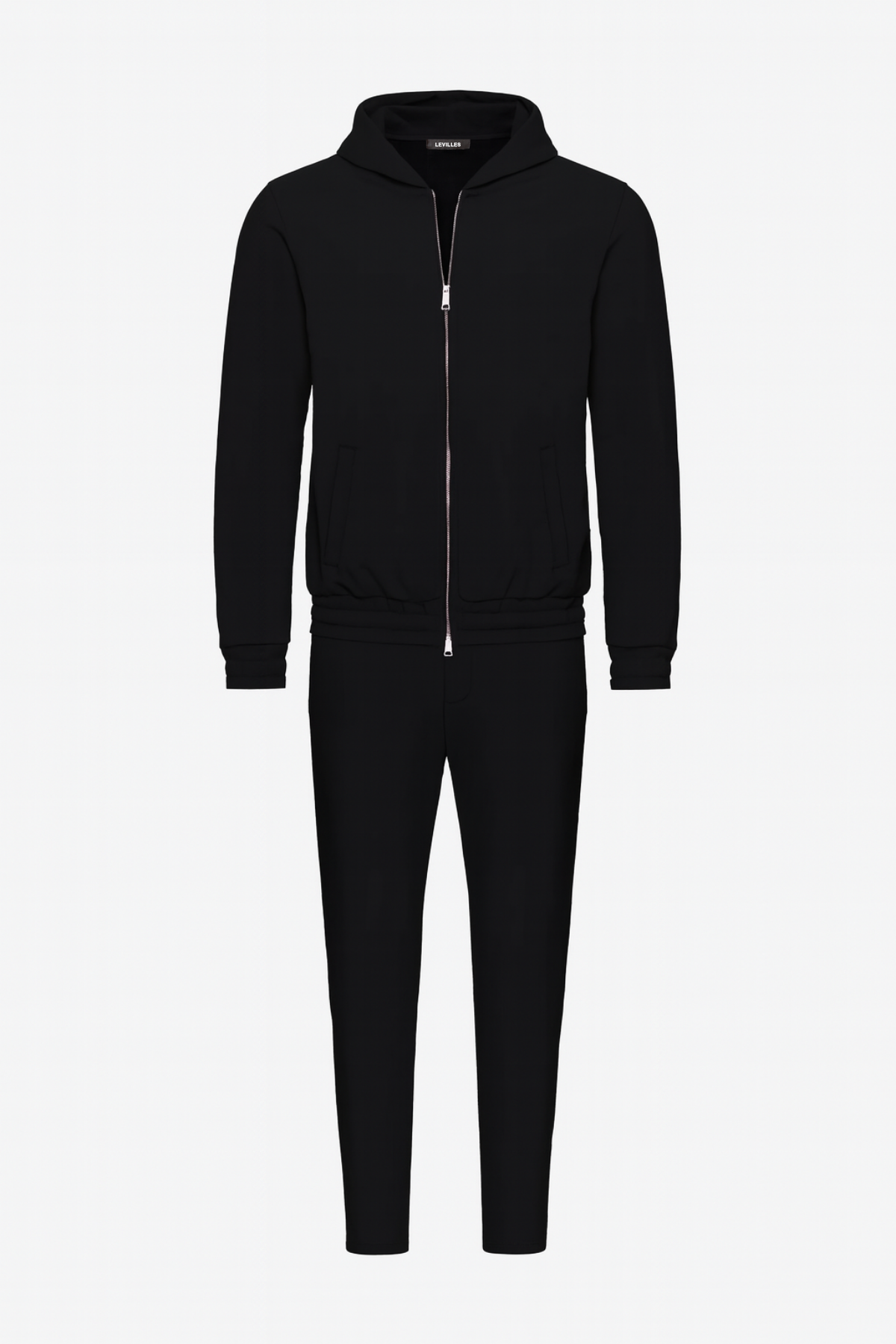 BLACK HOODED UTILITY SUIT
