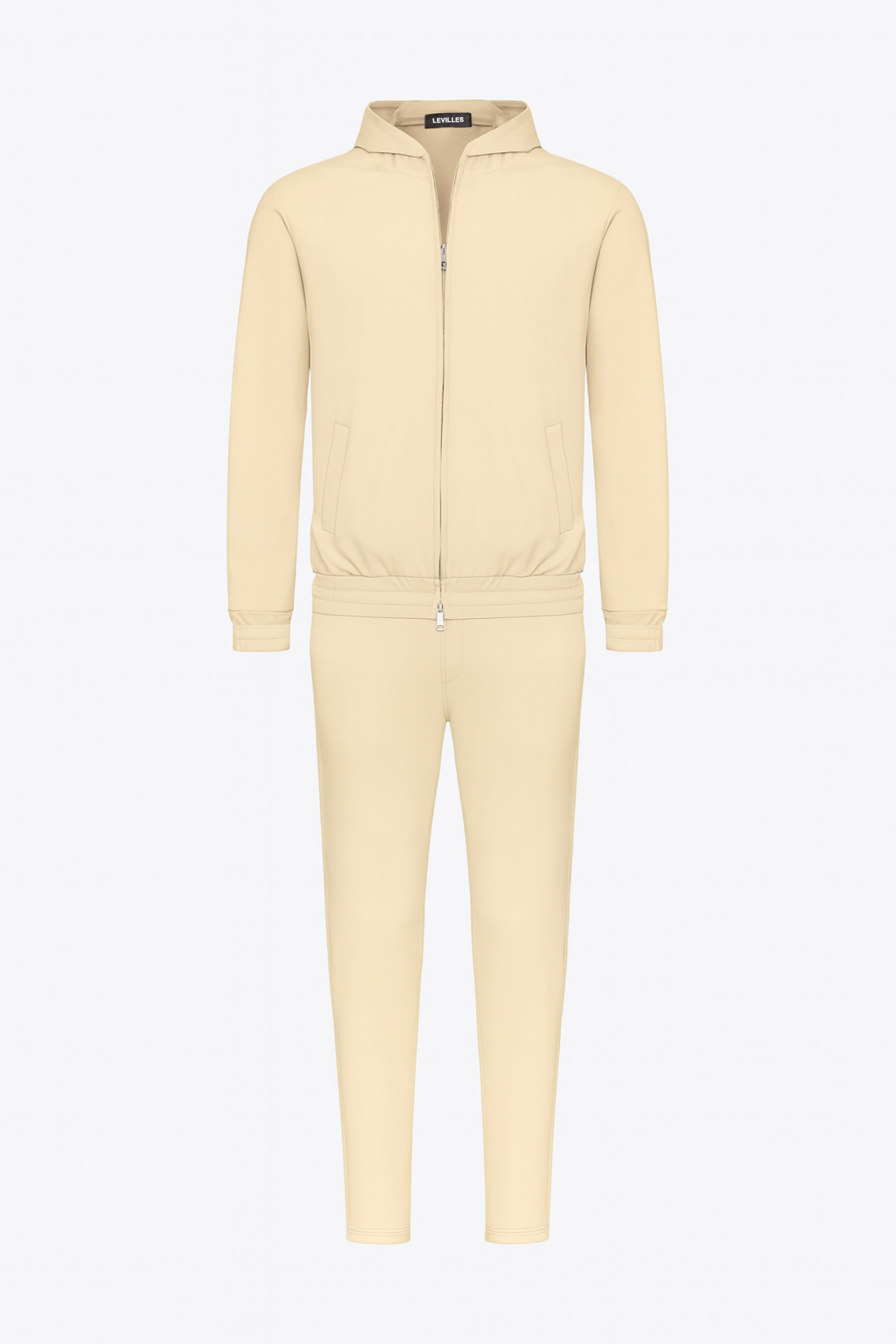 BEIGE HOODED UTILITY SUIT