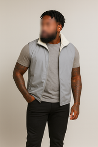 LIGHT GREY REVERSE BODYWARMER