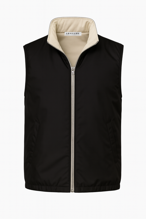 BLACK REVERSE BODYWARMER